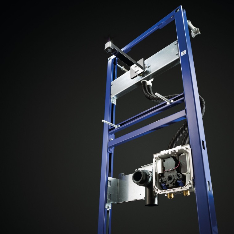 A csaprendszer optimálisan kihasználja a Geberit szerelési elemekkel történő beszerelés előnyeit A csaprendszer optimálisan kihasználja a Geberit szerelési elemekkel történő beszerelés előnyeit