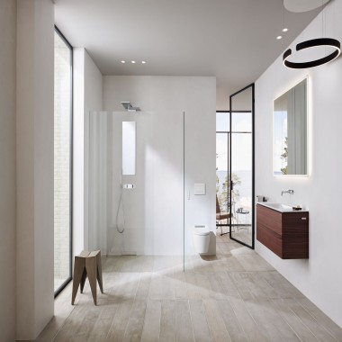 Luxus fürdőszoba walk-in zuhanyzóval
