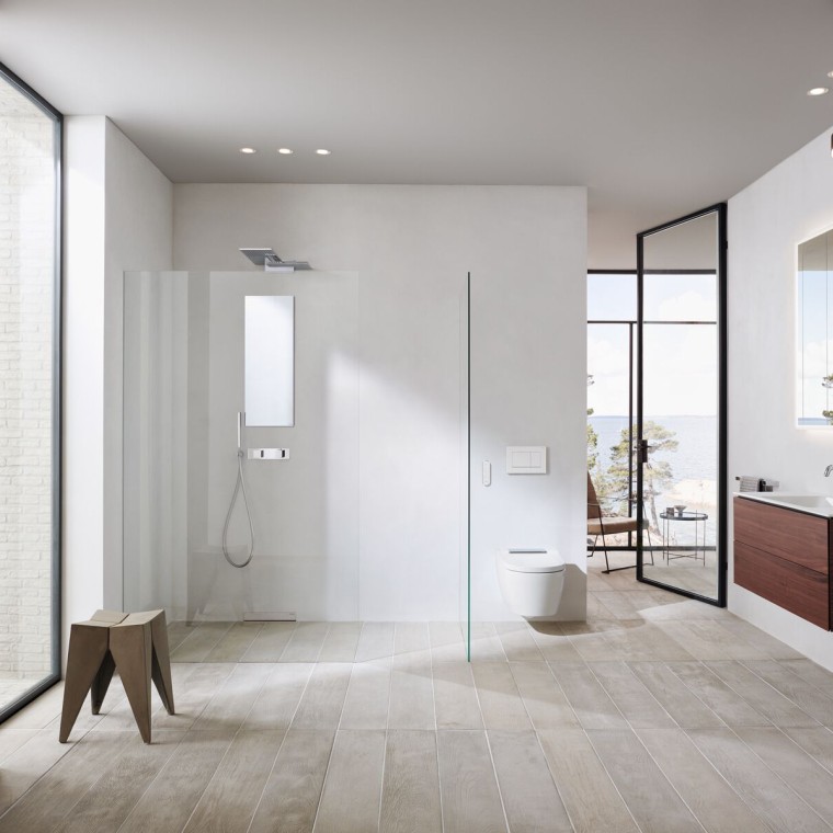Luxus fürdőszoba walk-in zuhanyzóval Luxus fürdőszoba walk-in zuhanyzóval