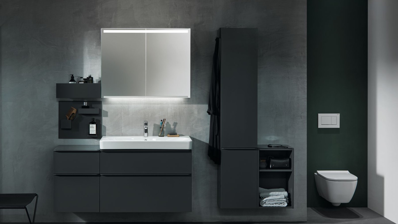 Geberit Smyle Square fali WC egy sarokban