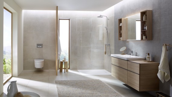 iCon fürdőszobai termékcsalád betonhatású Sigma50-nel