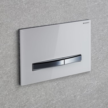 Fehér Geberit Sigma50 Square működtetőlap