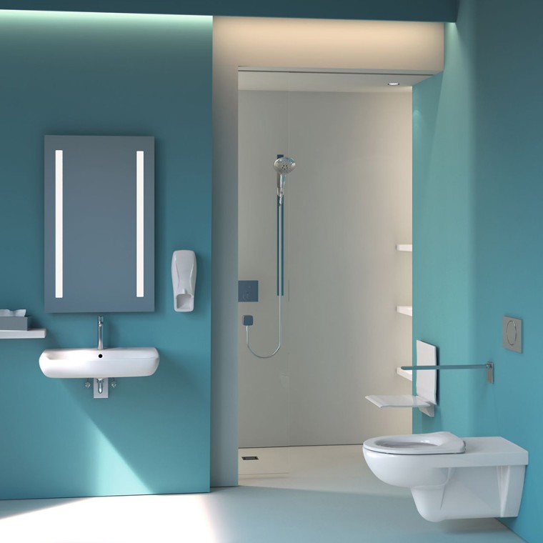 Geberit Selnova WC és mosdó egy kórházban Geberit Selnova WC és mosdó egy kórházban