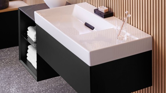 Geberit ONE mosdó kiváló minőségű kerámiafelülettel Geberit ONE mosdó kiváló minőségű kerámiafelülettel