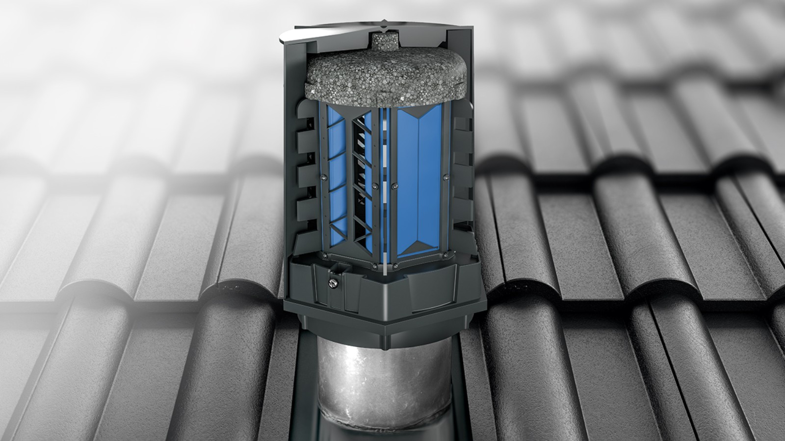 Az Geberit ERV energiatartó szelepének szabadalmaztatott mágneses membránjai mindkét irányban kinyílnak