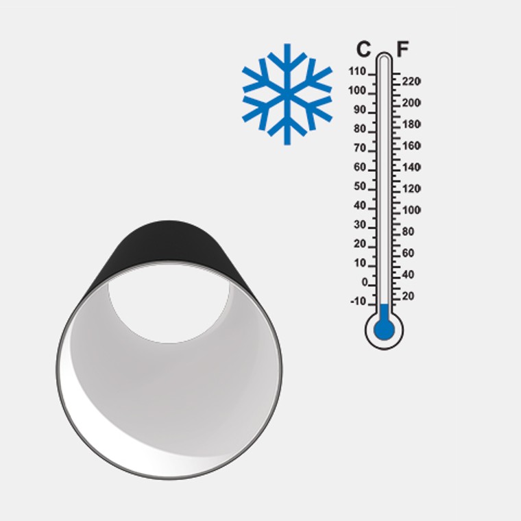 A Geberit Silent-PP anyagára kiemelkedő hidegütés-állóság jellemző