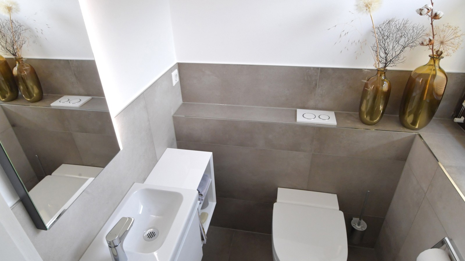 A vendégfürdőszoba felújítás után