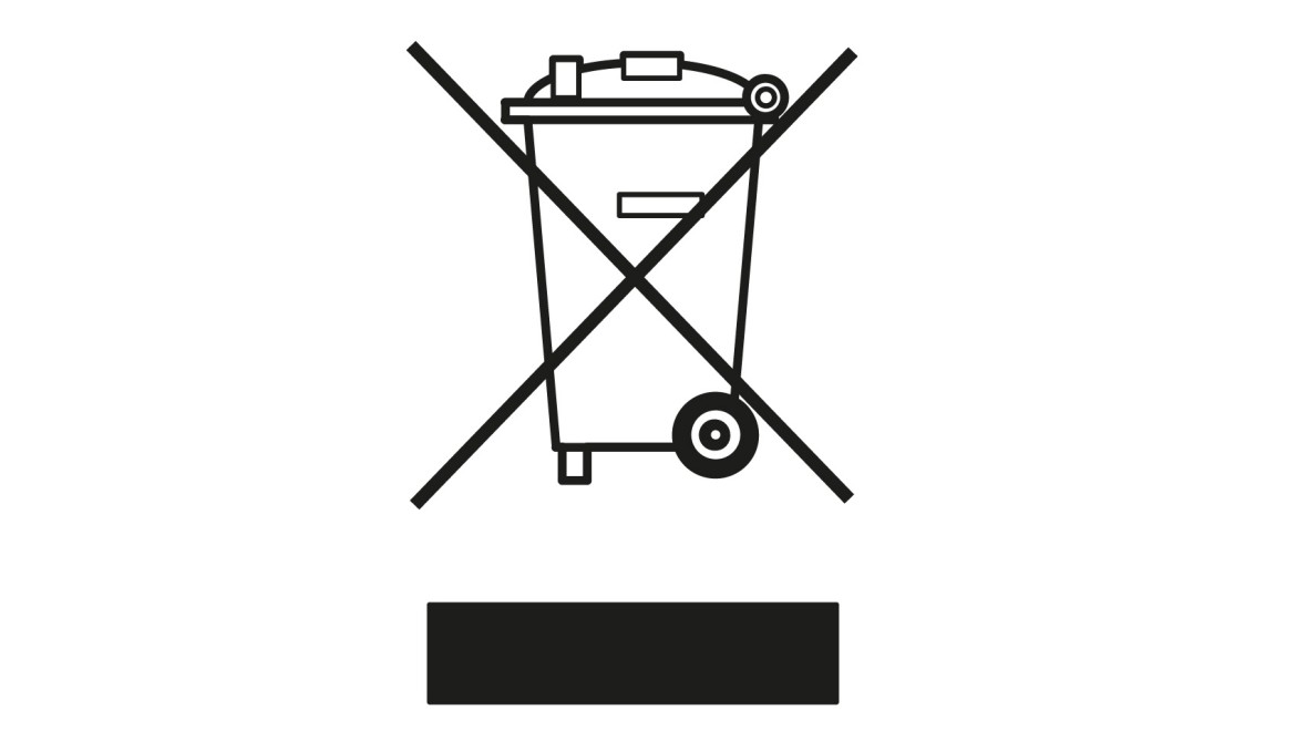 "Használt elektromos és elektronikus berendezések hulladékkezelése" szimbólum