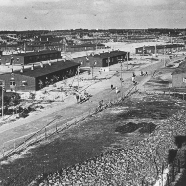 Dánia legnagyobb menekülttáborának helyszíne a német háborús menekültek számára (© Blåvandshuk Local History Archive)