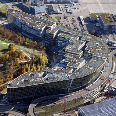 A zürichi The Circle Zürich madártávlatból (© Flughafen Zürich AG)