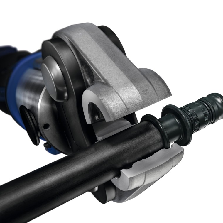 Karbantartásmentes Geberit Mepla préspofa. A préspofa és a Mepla szerelvény egyedi kialakítása. Karbantartásmentes Geberit Mepla préspofa. A préspofa és a Mepla szerelvény egyedi kialakítása.