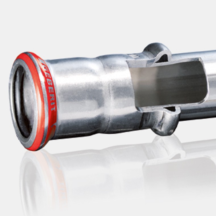 A Geberit Mapress szénacél idomok keresztmetszete A Geberit Mapress szénacél idomok keresztmetszete