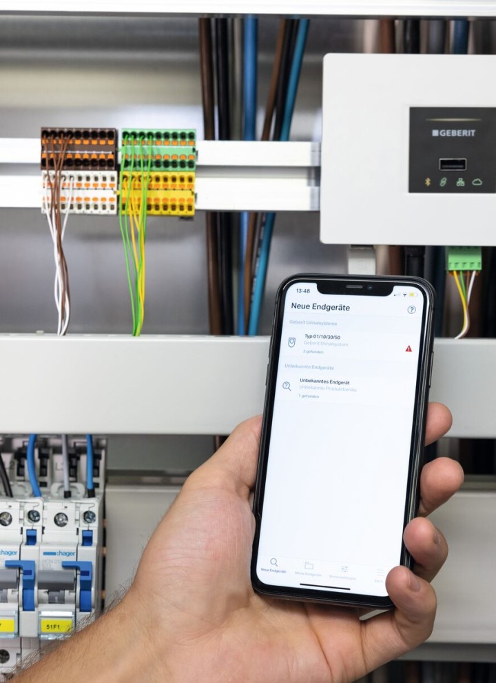 Központi hozzáférés a végberendezésekhez a Geberit Gateway platformon keresztül