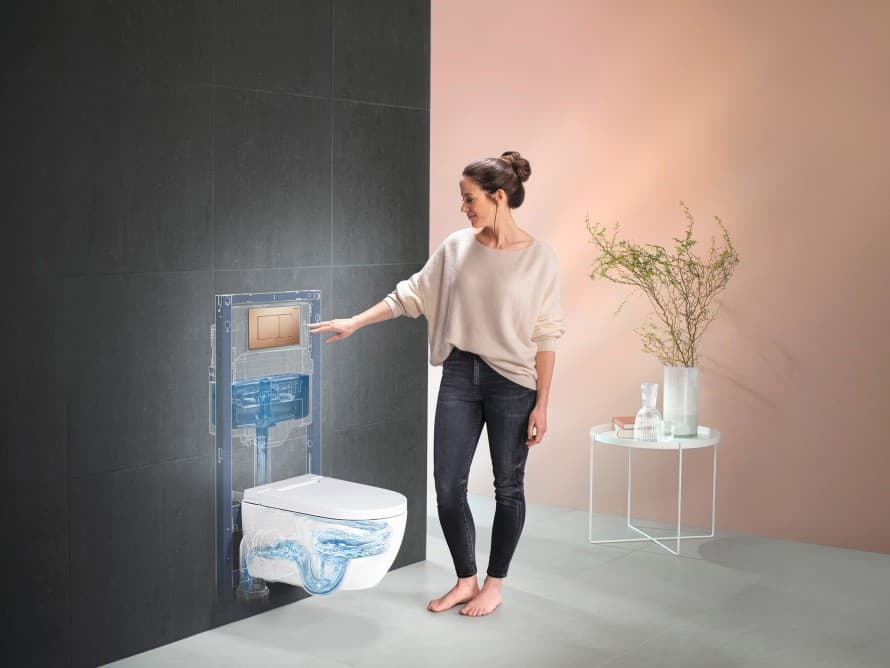 A Geberit WC-működtetőlap típusának meg kell egyeznie a falsík mögötti öblítőtartály típusával – Sigma vagy Omega A Geberit WC-működtetőlap típusának meg kell egyeznie a falsík mögötti öblítőtartály típusával – Sigma vagy Omega