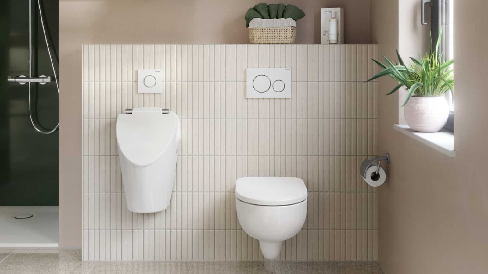 Geberit vizelde egy fürdőszobában Geberit vizelde egy fürdőszobában