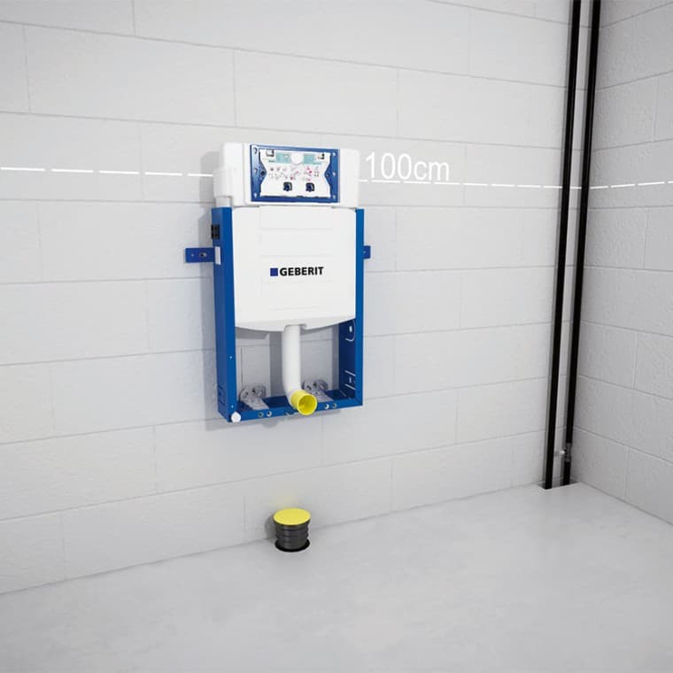 A Geberit Kombifix falsík alatti öblítőtartály rögzítése A Geberit Kombifix falsík alatti öblítőtartály rögzítése