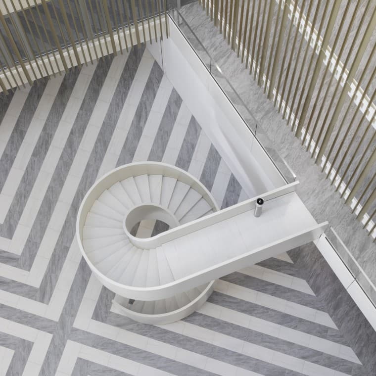 A központi átrium nemcsak találkozási helyként szolgál, hanem a szellőzőrendszer kulcsfontosságú eleme is (© Ana Skobe) A központi átrium nemcsak találkozási helyként szolgál, hanem a szellőzőrendszer kulcsfontosságú eleme is (© Ana Skobe)