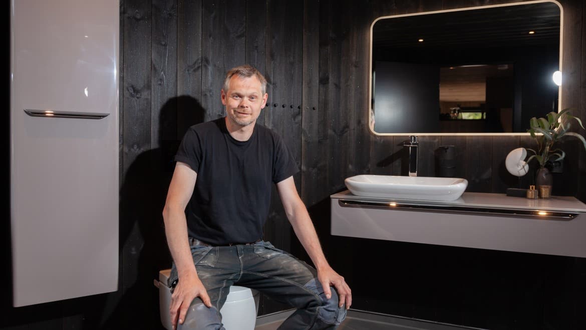 A tulajdonos és építtető, Knut Eivind Birkeland (© Geberit) A tulajdonos és építtető, Knut Eivind Birkeland (© Geberit)