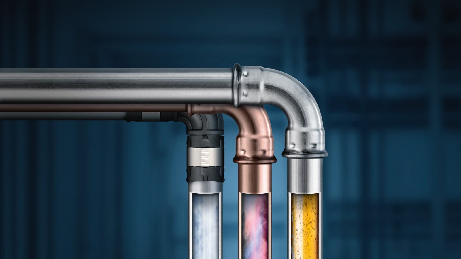 A Geberit PipeSelect ellenőrzi a kiválasztott Geberit csővezetékrendszert