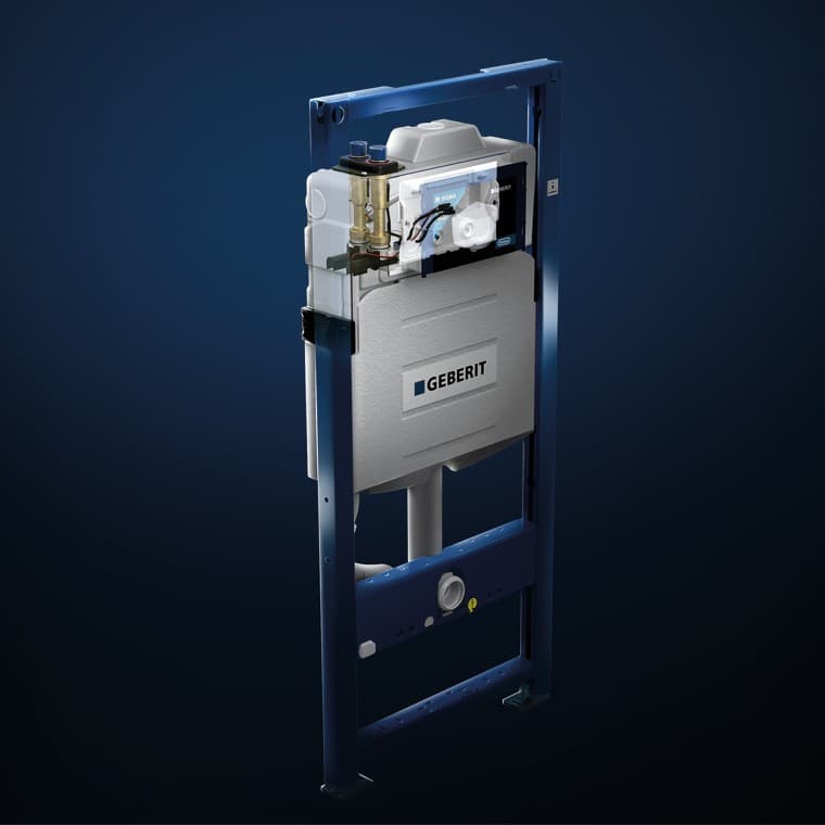 Geberit falba rejtett öblítőtartály HS30 higiéniai öblítőberendezéssel Geberit falba rejtett öblítőtartály HS30 higiéniai öblítőberendezéssel